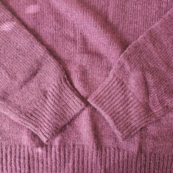 Nasty Gal Burgundy Sweater Size M Mock Neck Relaxed Fit Knit Warm NWT - Picture 9 of 13